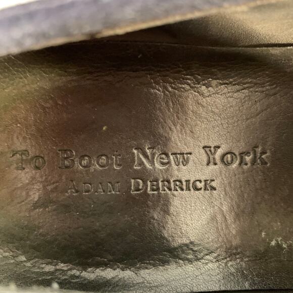 TO BOOT NY Size 7 Navy Suede Slip On Penny Loafers - Picture 7 of 8